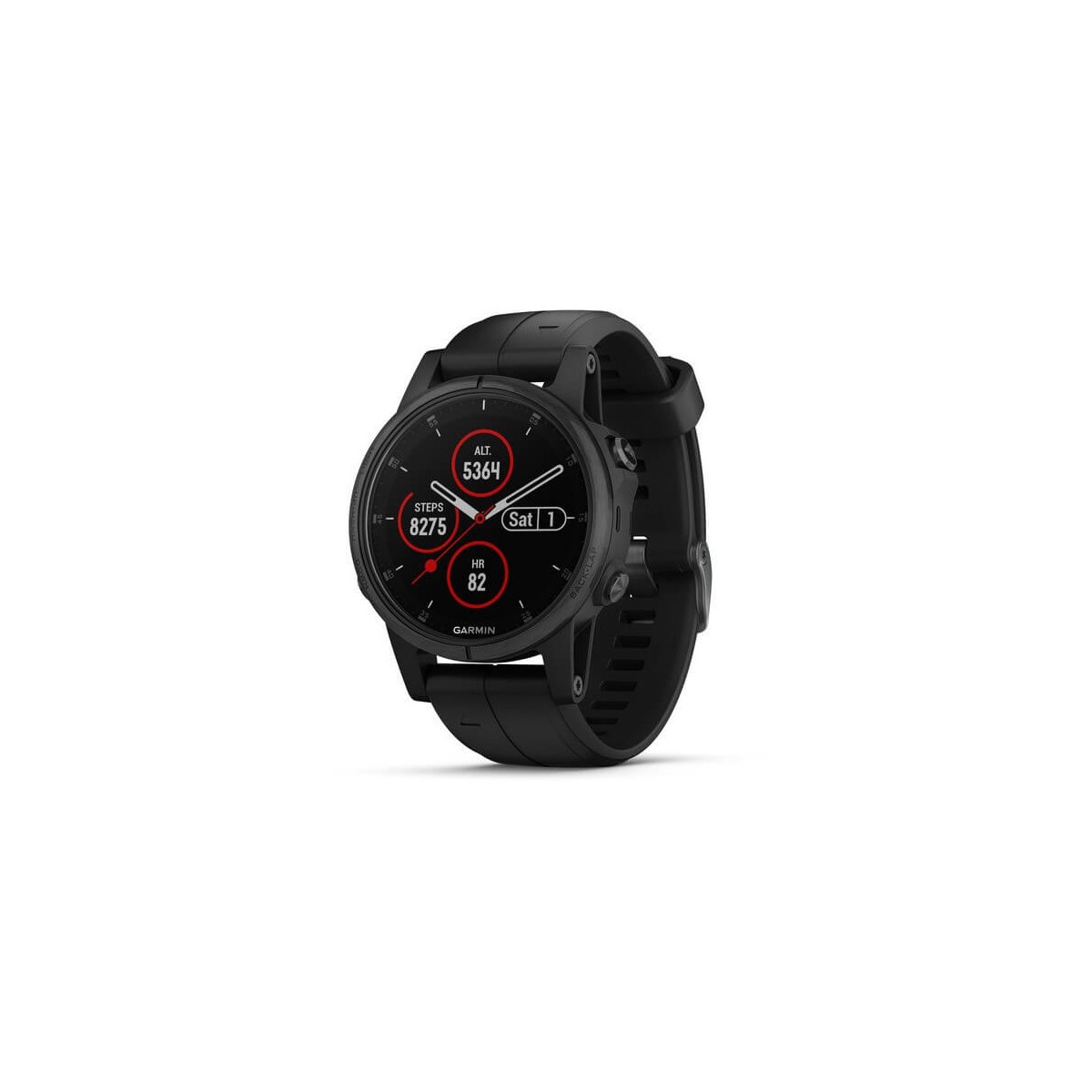 Garmin Fenix 5S Plus Black Sapphire with Black Strap