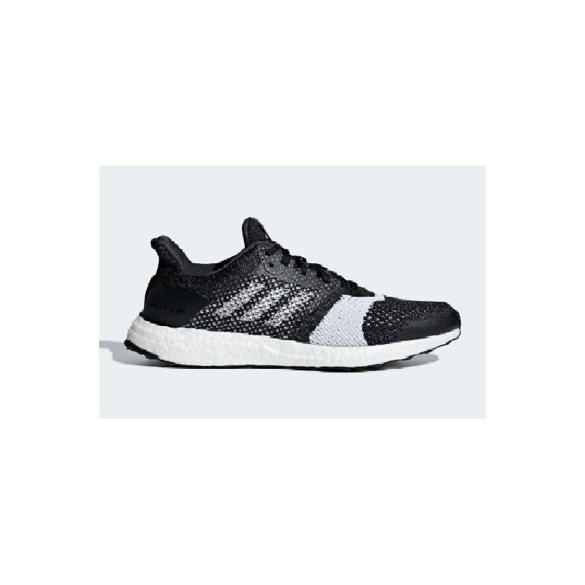 Chaussures Running Adidas Ultra Boost ST Homme Noir Blanc Carbone SS19