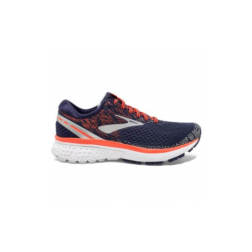Brooks Ghost 11 Azul Navy Coral Gris PV19 Mujer