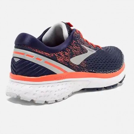 Brooks Ghost 11 Azul Navy Coral Gris PV19 Mujer