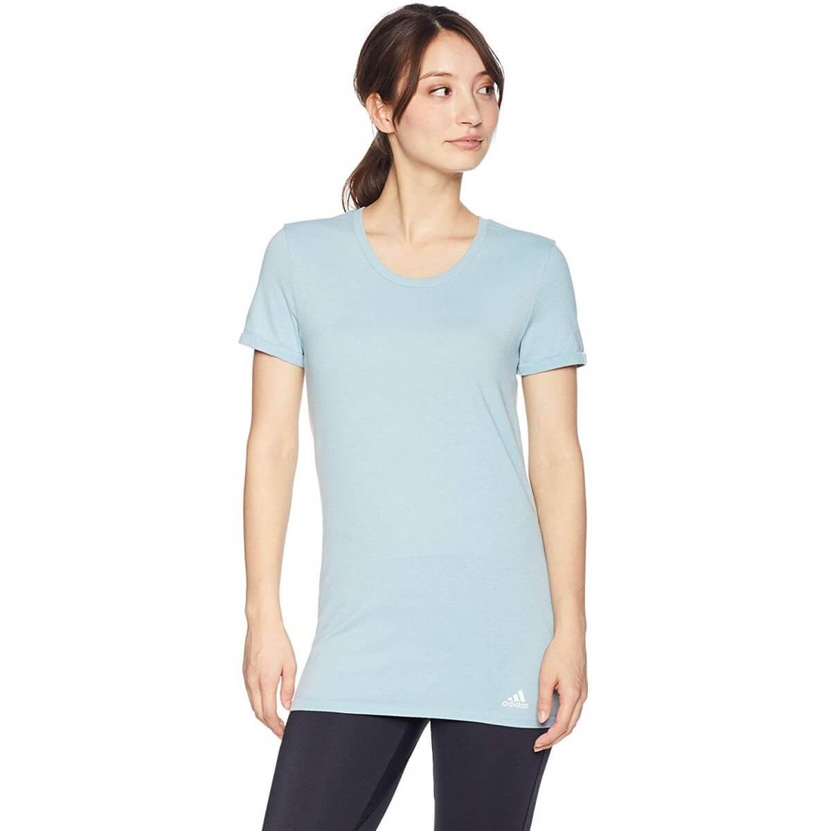 camiseta adidas mujer azul