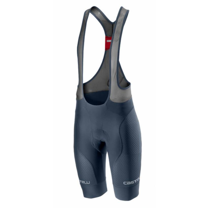 Calções de babete Castelli Free Aero Race 4 (TEAM) azul aço