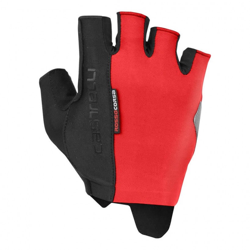 Castelli Rosso Corsa Espresso Czerwone Rękawiczki Rowerowe