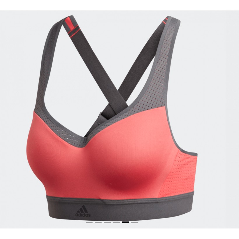 Biustonosz sportowy ADIDAS Stronger Różowo-szary