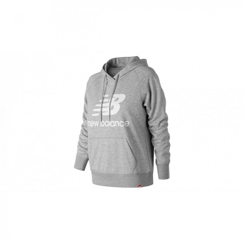 Moletom com capuz feminino New Balance cinza Essentials