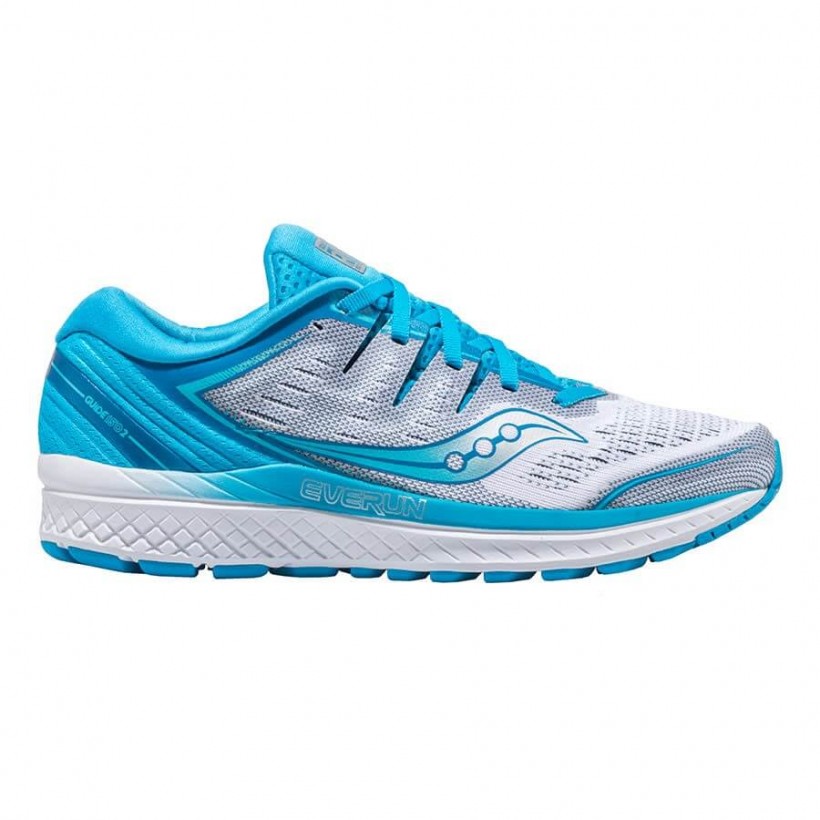Saucony Guide Iso 2 Bleu Blanc Femmes Chaussures De Course