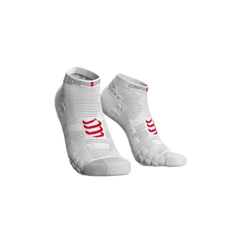 ProRacing V3 Low Cut Compressport Socks Red White