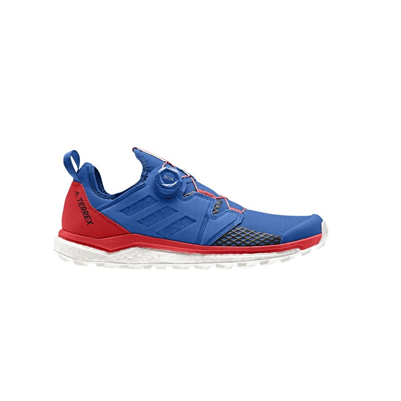 Zapatillas Trail Adidas Terrex Agravic Boa Azul Rojo PV19