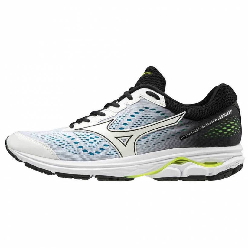 Chaussures Mizuno Wave Rider 22 Blanc Noir SS19