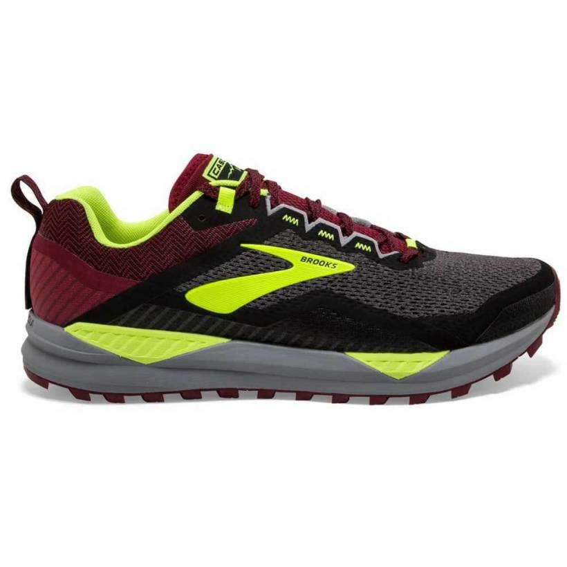 Brooks Cascadia 14 Scarpe Nero Granato Giallo AW19