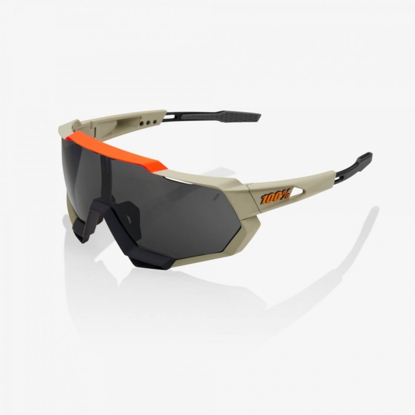 100% Speedtrap Soft Tact Quicksand Glasses - Smoke Lens
