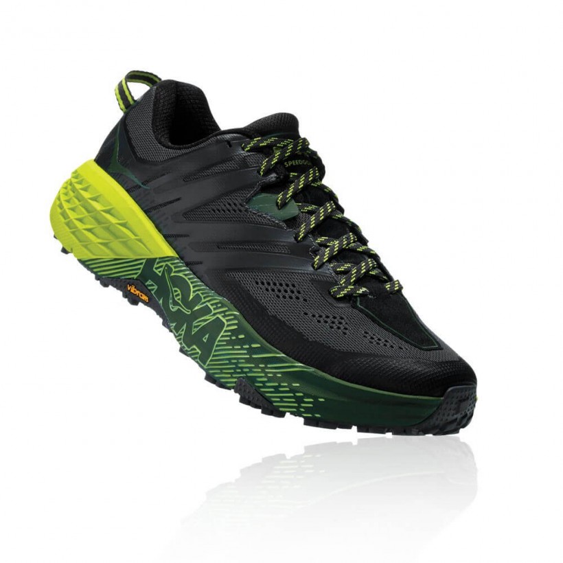 Hoka One One SpeedGoat 3 Trail Shoes Black Green SS19 Man