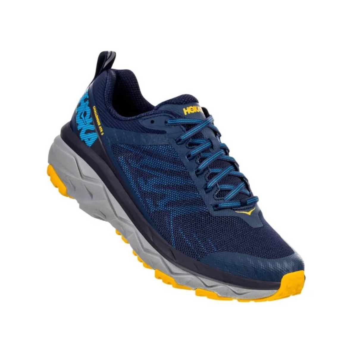 Hoka One Challenger ATR 5 Trail Shoes Blue Yellow AW19 Man