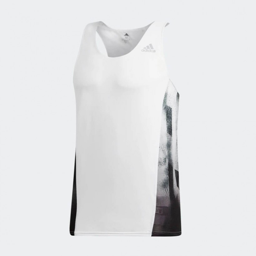 Camiseta Running Adidas Sub 2 Singlet Blanco Negro