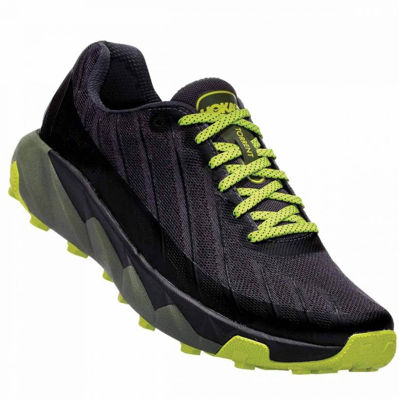 Hoka One One Torrent Herrenschuhe aus schwarzem Ebenholz SS19 Trail