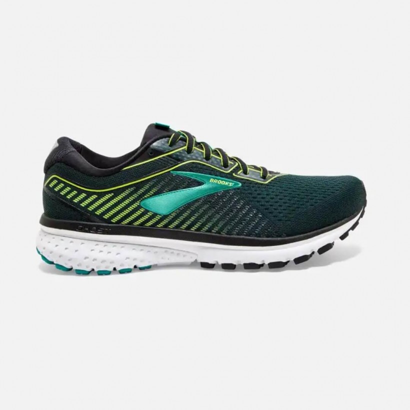 Brooks Ghost 12 Schwarz Lima Blau AW19 Mann