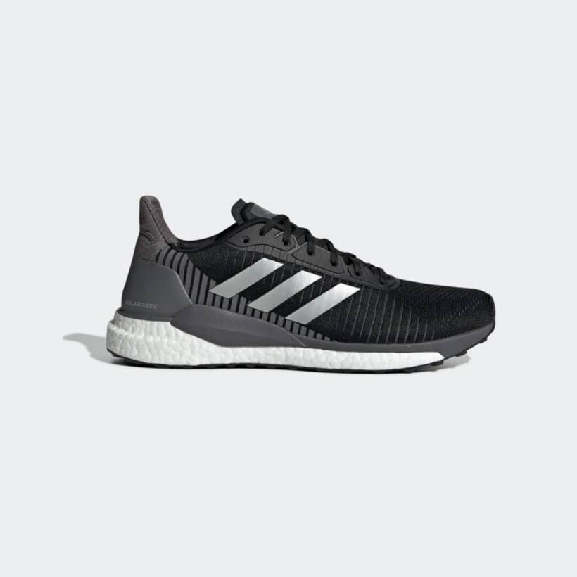 Chaussures de course Adidas Solar Glide ST 19 Noir Gris Argent AW19