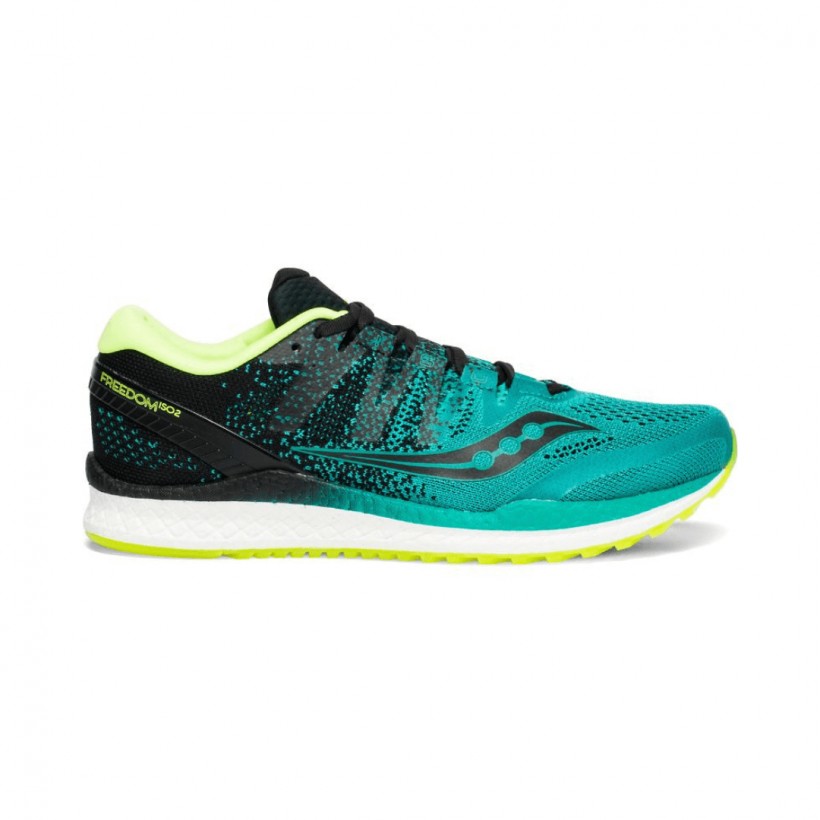 Zapatillas Running Saucony Freedom ISO 2 Turquesa Negro OI19 Hombre