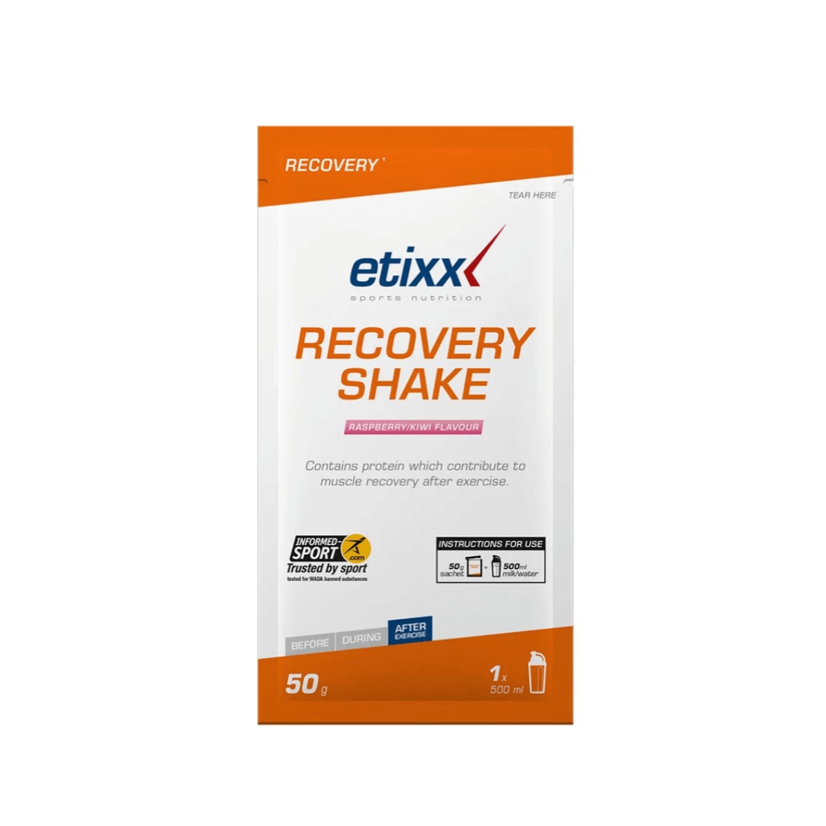 Recovery Shake Etixx 50g Framboise Kiwi