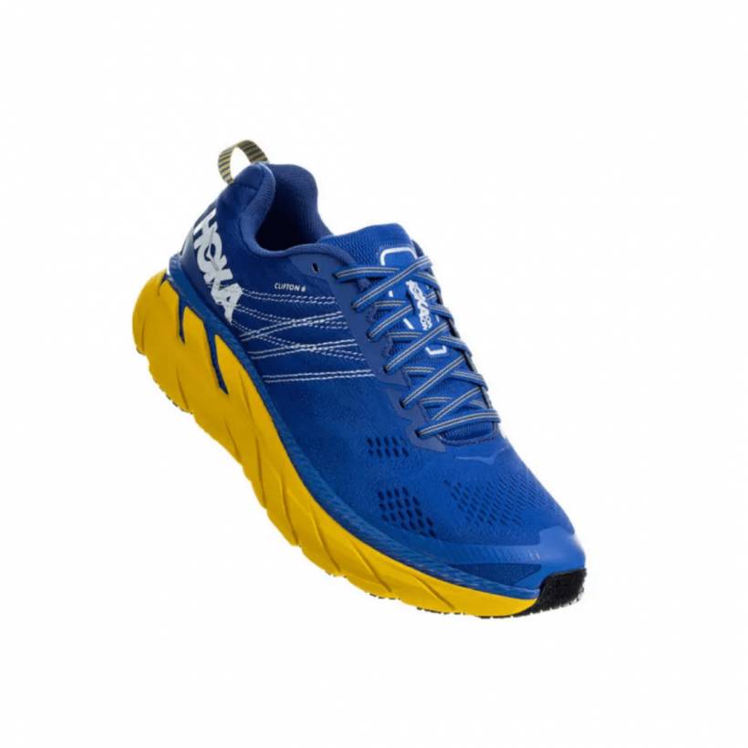Tênis masculino Hoka One One Clifton 6 azul amarelo AW19