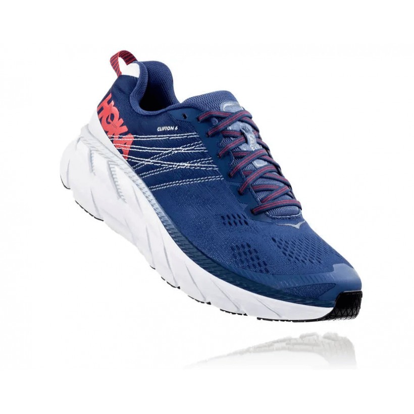 Hoka One One Clifton 6 Blue Red AW19 Men's Shoes