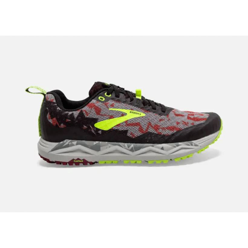 Sapatos masculinos Brooks Caldera 3 vermelho preto cinza AW19
