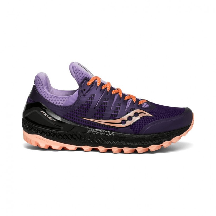 Saucony Xodus ISO 3 Trail Running Shoes Purple Orange AW19 Woman