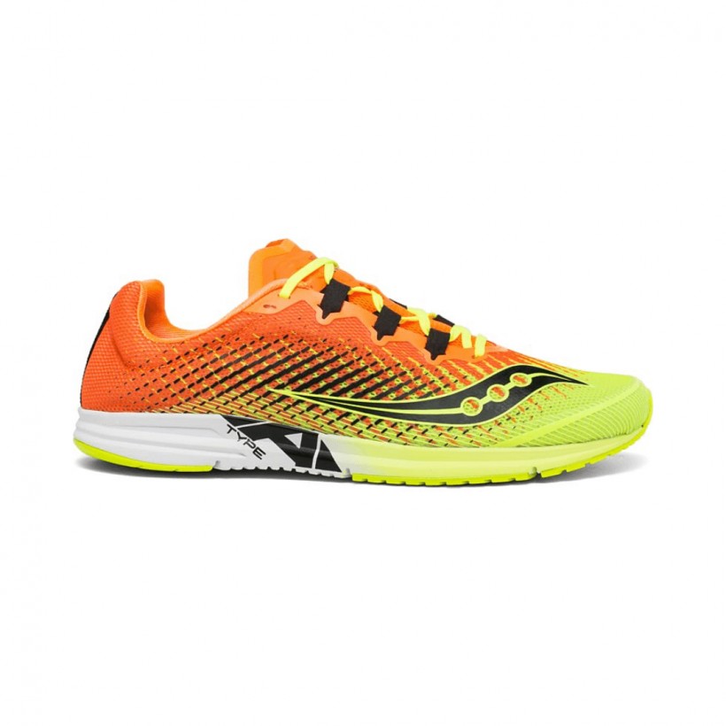 Saucony Type A9 Running Shoes Yellow Fluor Orange AW19 Man
