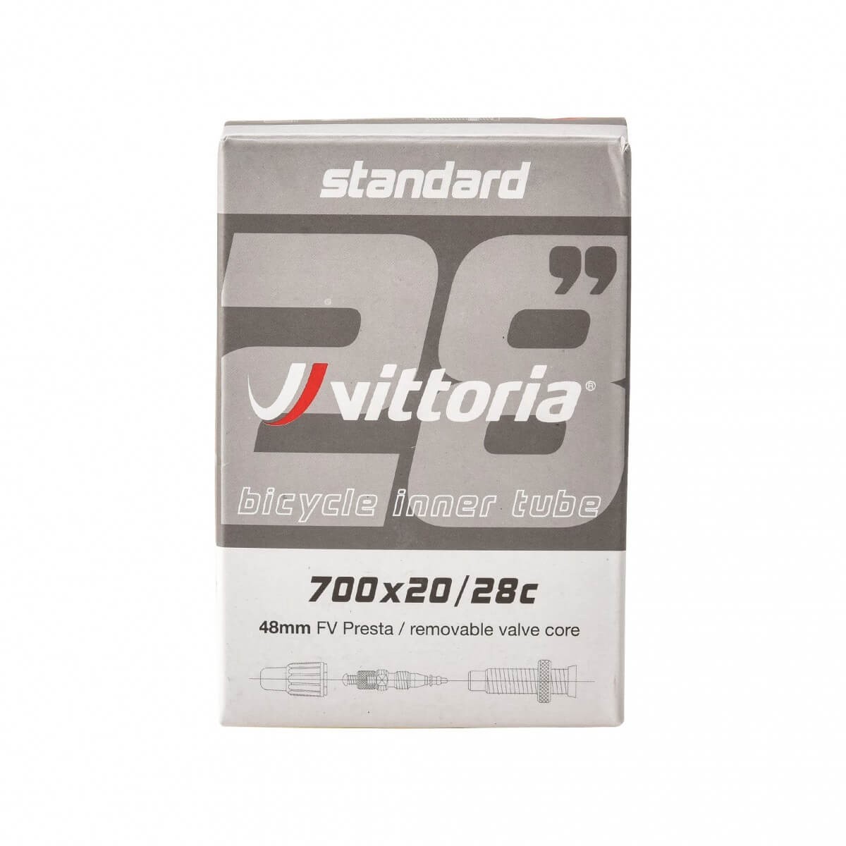 Cámara Vittoria Standard 700x20/28c Válvula 48 mm