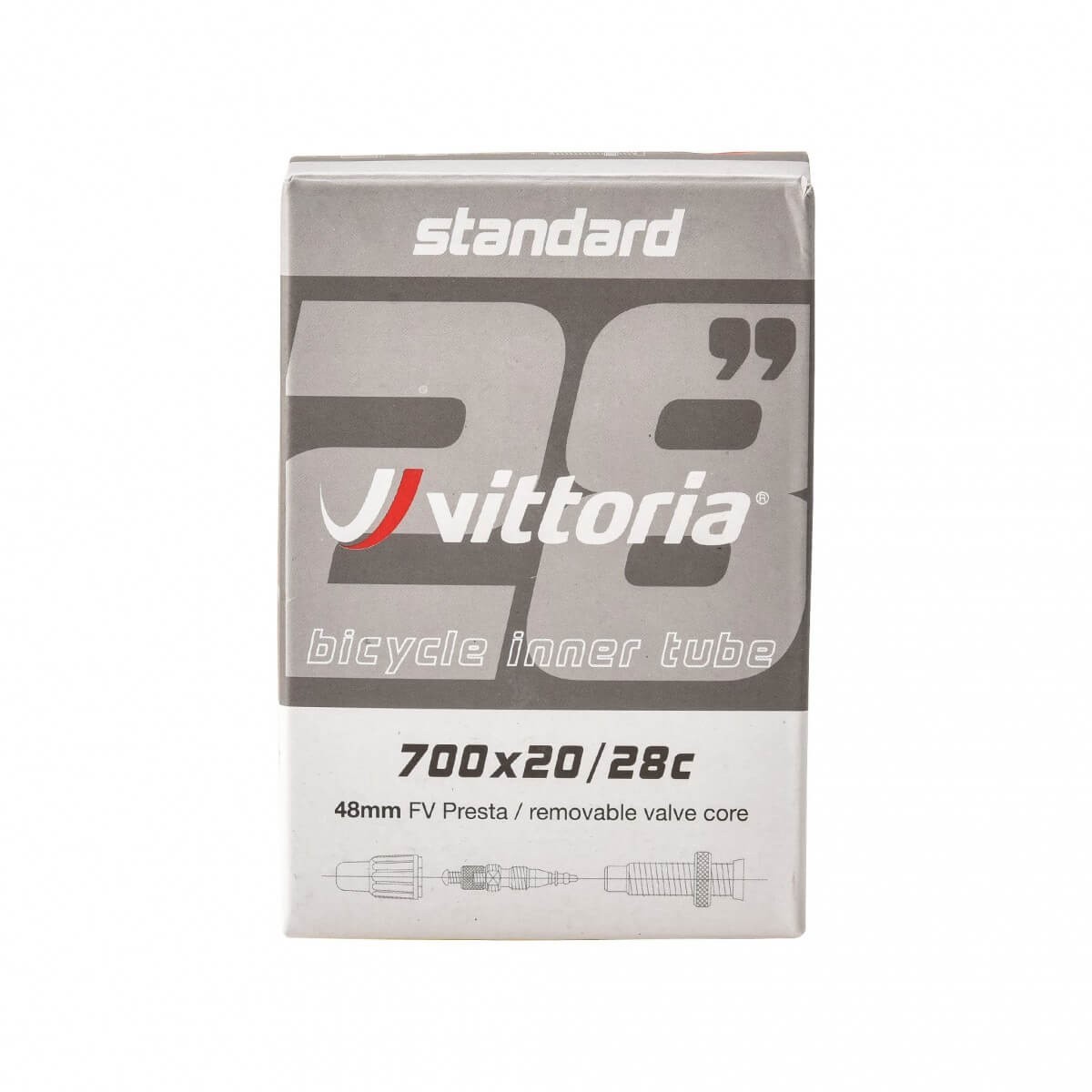 Vittoria Standard Tube 700x20 / 28c Valve 48 mm