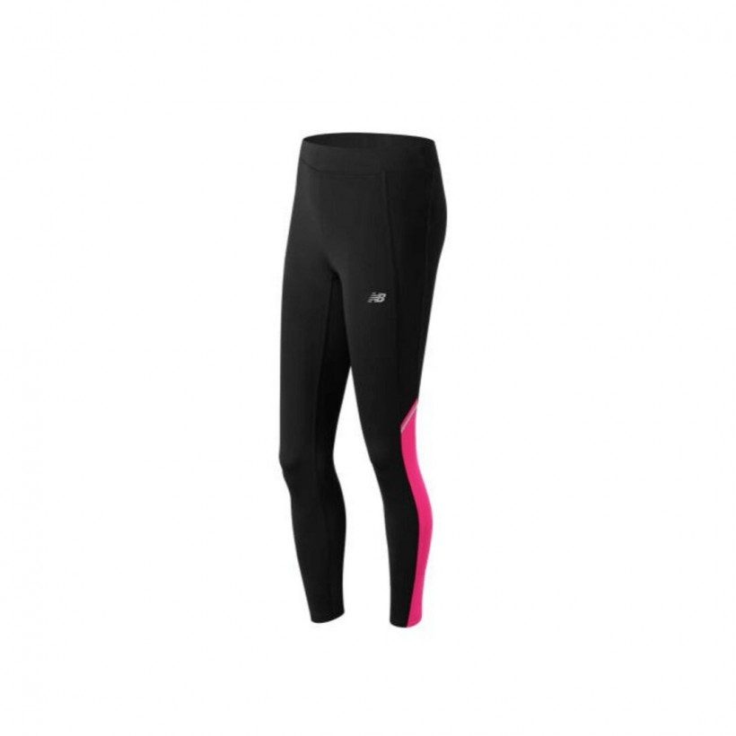 New Balance Accelerate black and pink long tights Women AW17