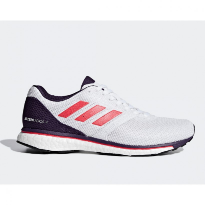 Zapatillas Adidas Adizero Adios 4 MujerBlanco Rojo Morado PV19