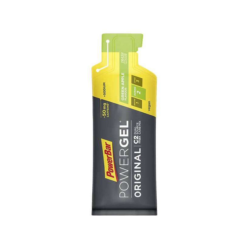 Gel de maçã verde PowerBar com cafeína