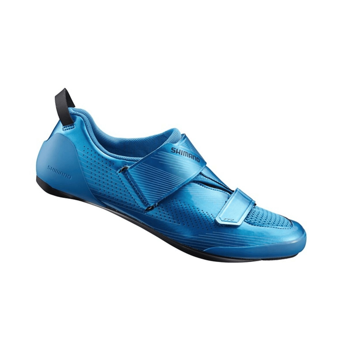Calçado Shimano TR901 Triathlon Blue com sola de carbono, Tamanho 44,5 - EUR