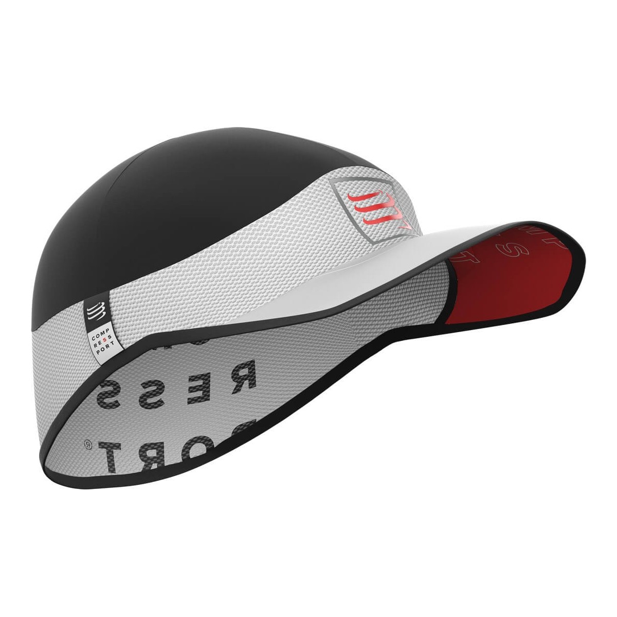 Gorra Compressport Pro Racing Ultralight blanco negro