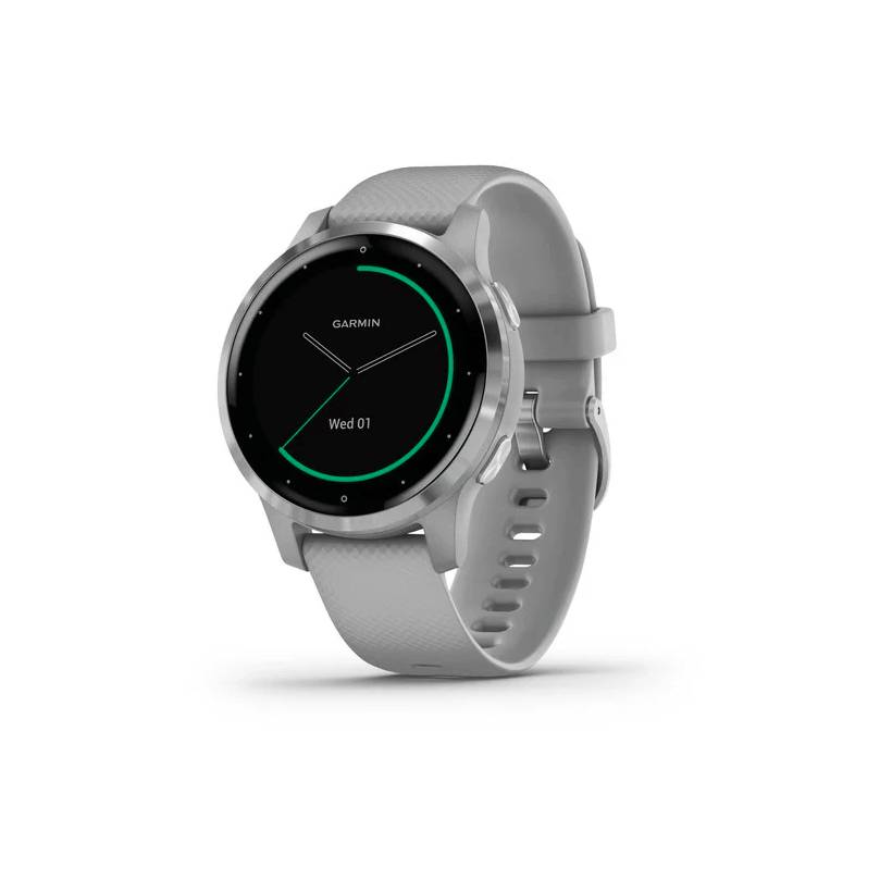 Garmin Vivoactive 4S Cinza com fivela prateada