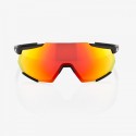 Gafas 100% Soft Tact Negro - Hiper Rojo Multilayer Lente Mirror