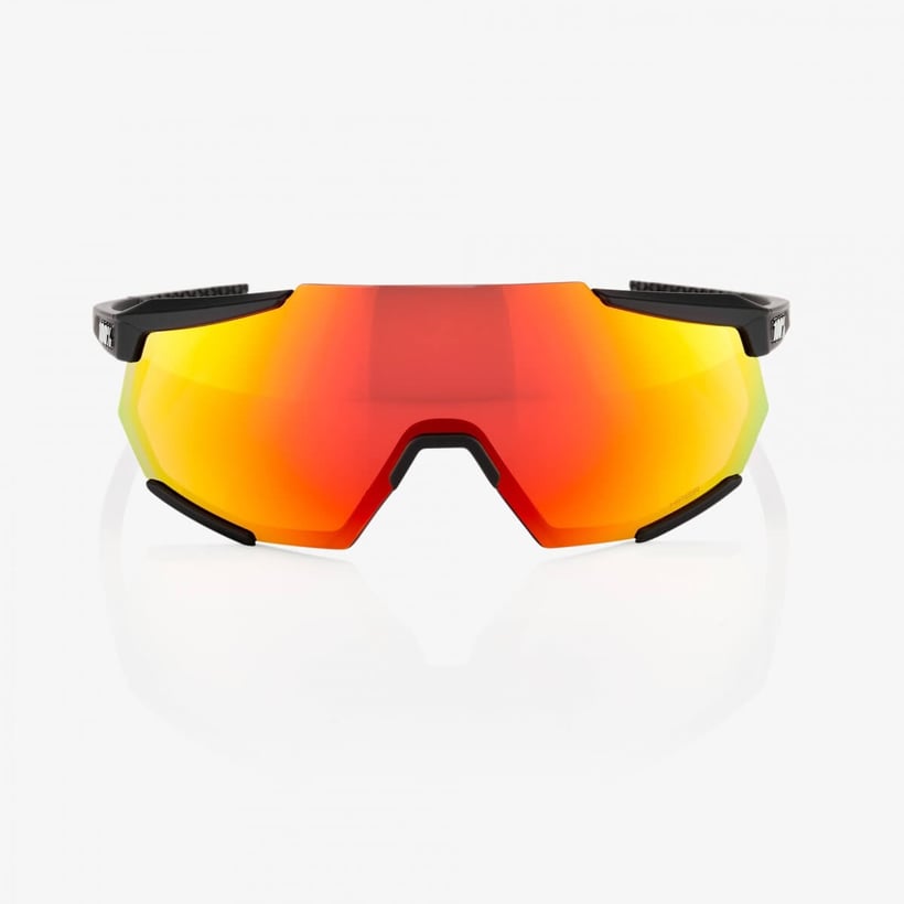 Brille 100% Soft Tact Black - Hyper Red Multilayer Mirror Lens