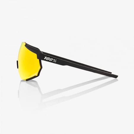 Glasses 100% Soft Tact Black - Hyper Red Multilayer Mirror Lens