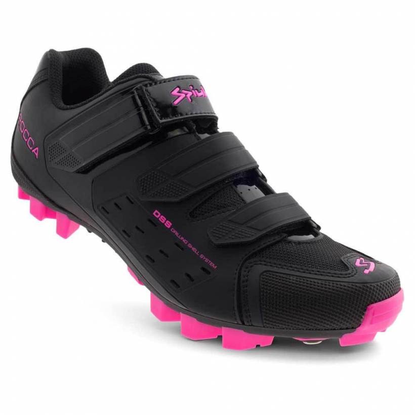 Spiuk Rocca MTB Tênis Preto Fosco Fúcsia
