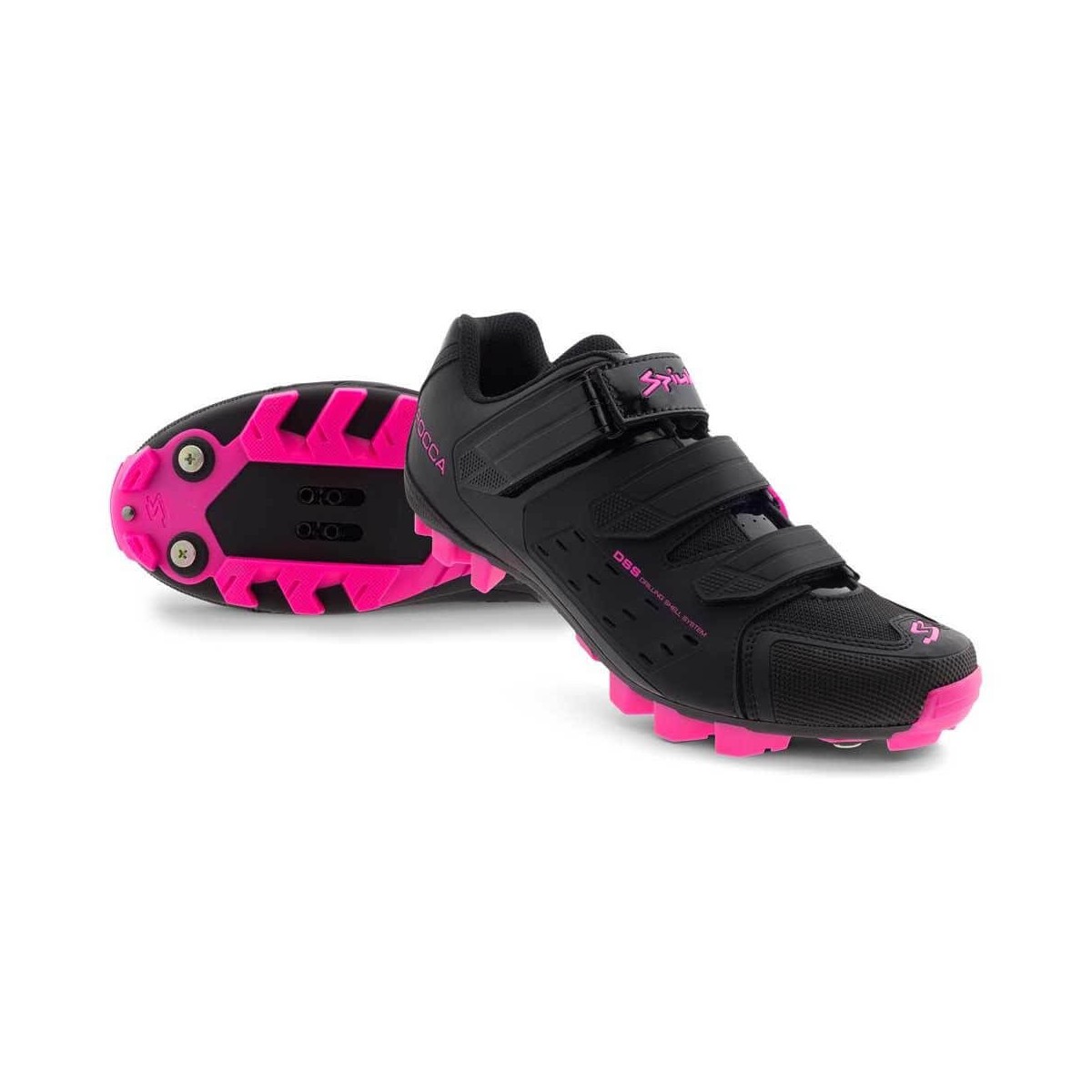 Zapatillas Spiuk Negro Mate Fucsia