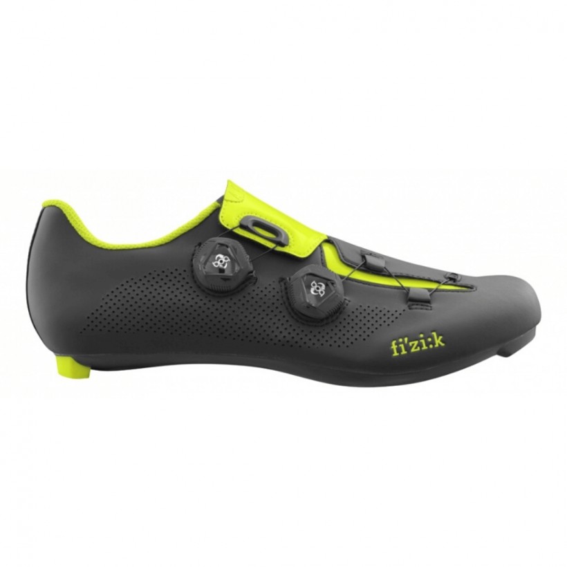 Zapatillas Fizik R3 Aria Negro Amarillo Flúor