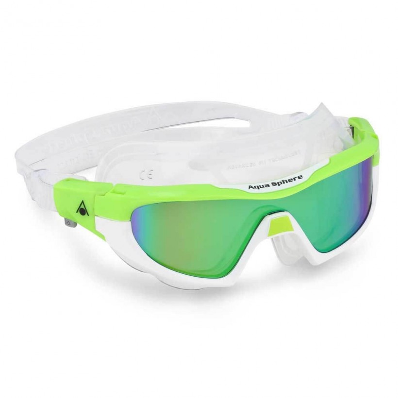 Aqua Sphere Vista Pro Swimming Goggles Green White