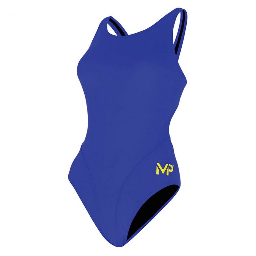Michael Phelps Comp Back Solid Blue Badeanzug Frauen