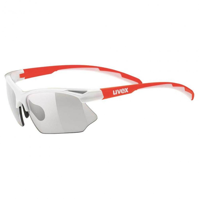 Uvex Sportstyle 802 Vario Glasses White Orange Smoked Lens