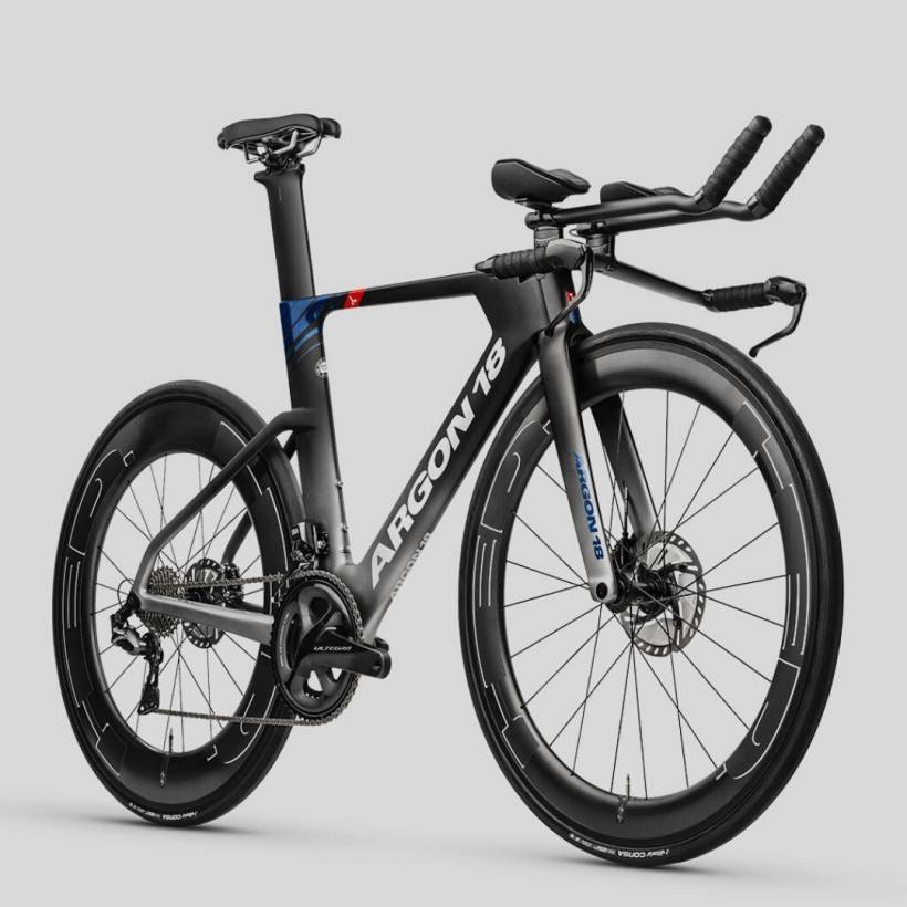 Conjunto de garfo e quadro de disco ARGON 18 E-118 Pro 2020 preto azul