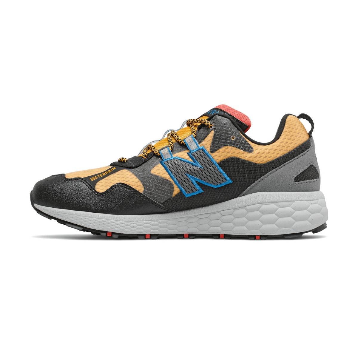 Tênis New Balance Crag v2 Trail Fresh Foam Cinza Dourado Preto