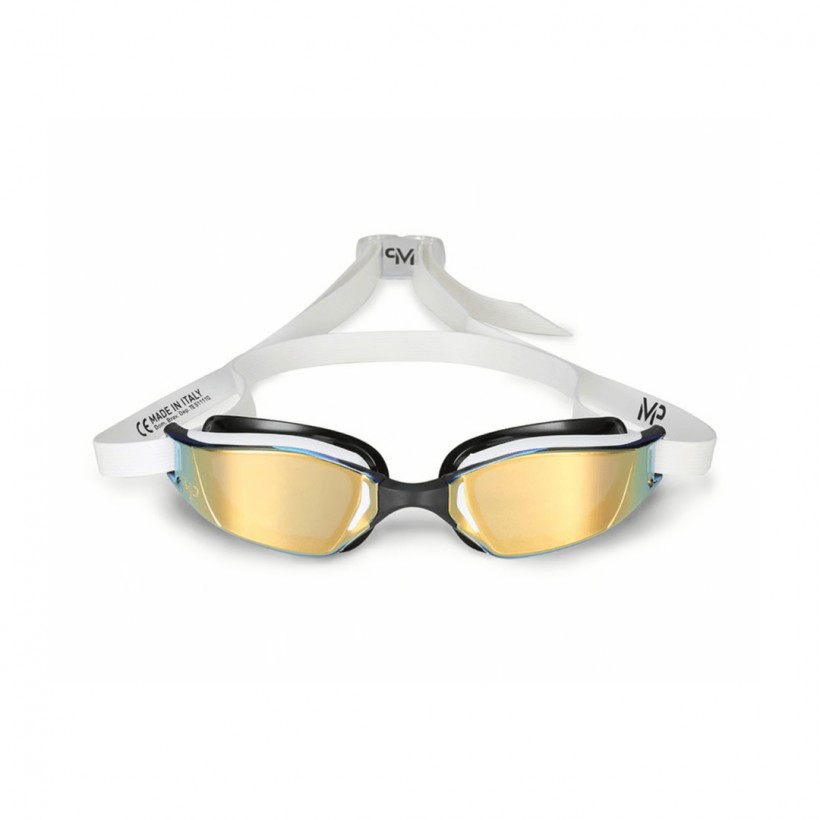 Michael Phelps Xceed White Swimming Goggles with mirrored lenses