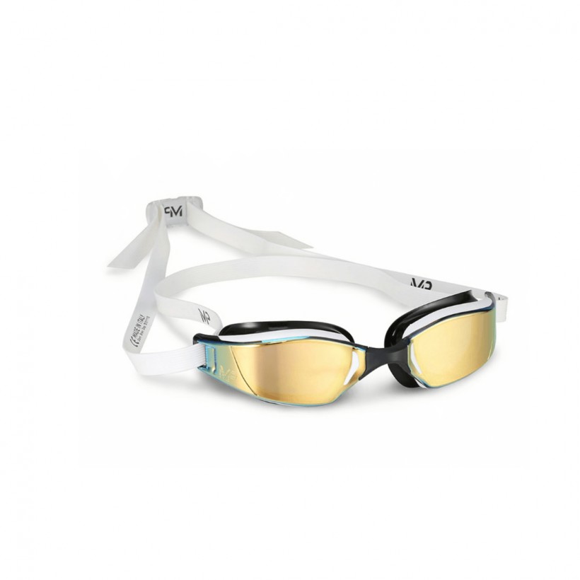 Lunettes de natation Michael Phelps Xceed blanches avec verres miroir