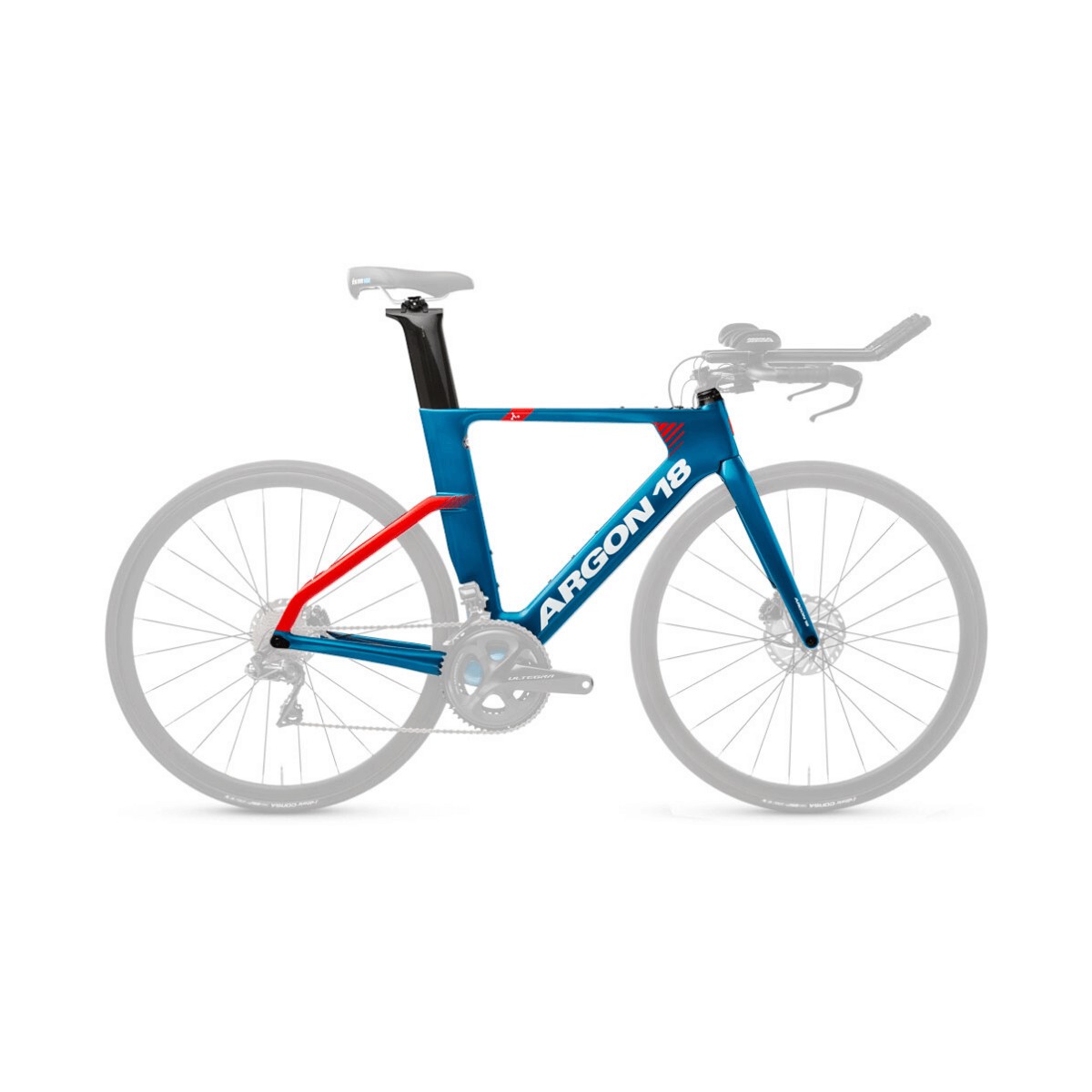 ARGON 18 E-117 Disc Frame and Fork Set Blue Red Gloss, Size M